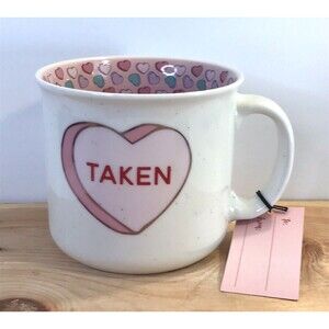 Sheffield Home TAKEN Hearts Ceramic Coffee Tea Mug Valentine's Day Gift